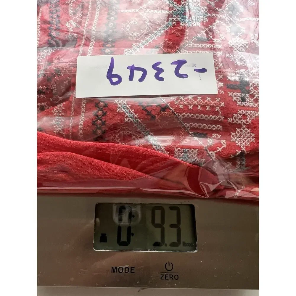 NWT Max Studio Red Mini Dress Sz L College Sundress Vacation Embroidered Ruffle - Picture 14 of 14